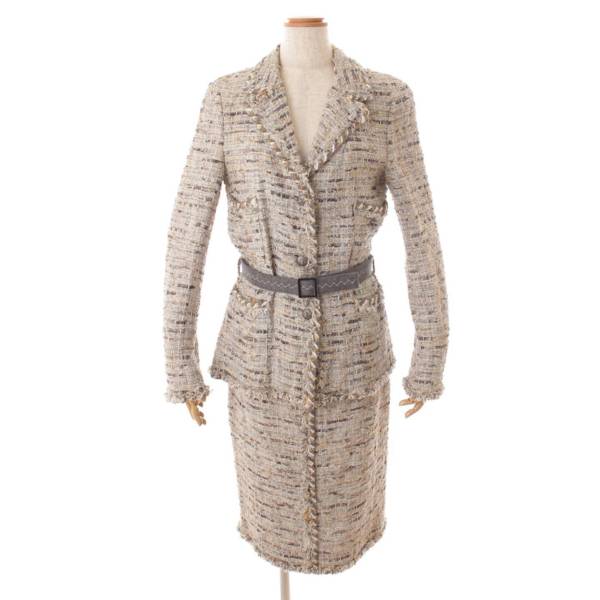 08A ライオンボタン ツイード セットアップ