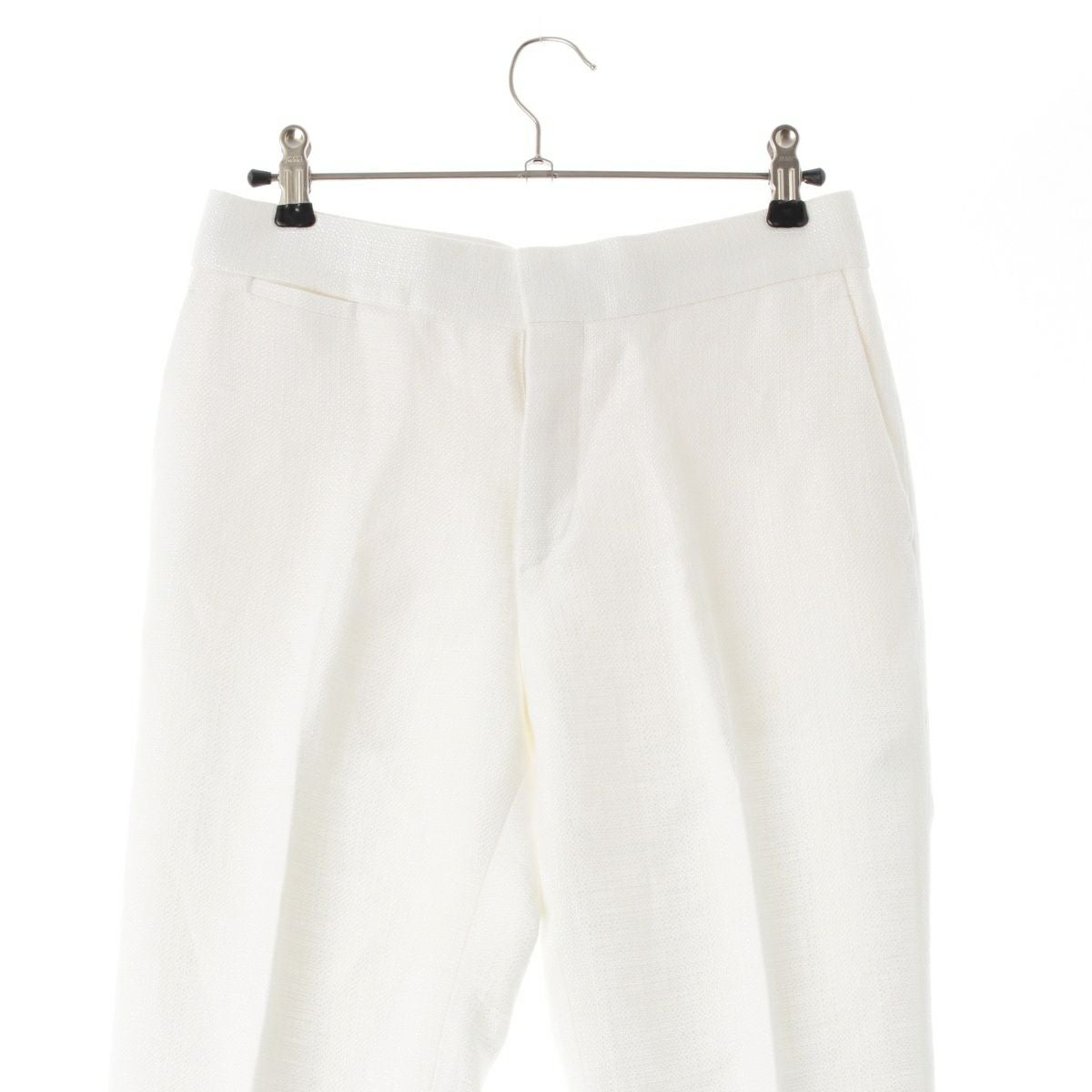 ドゥロワー 22SS リネン混 オットマン ベーシック パンツ スラックス