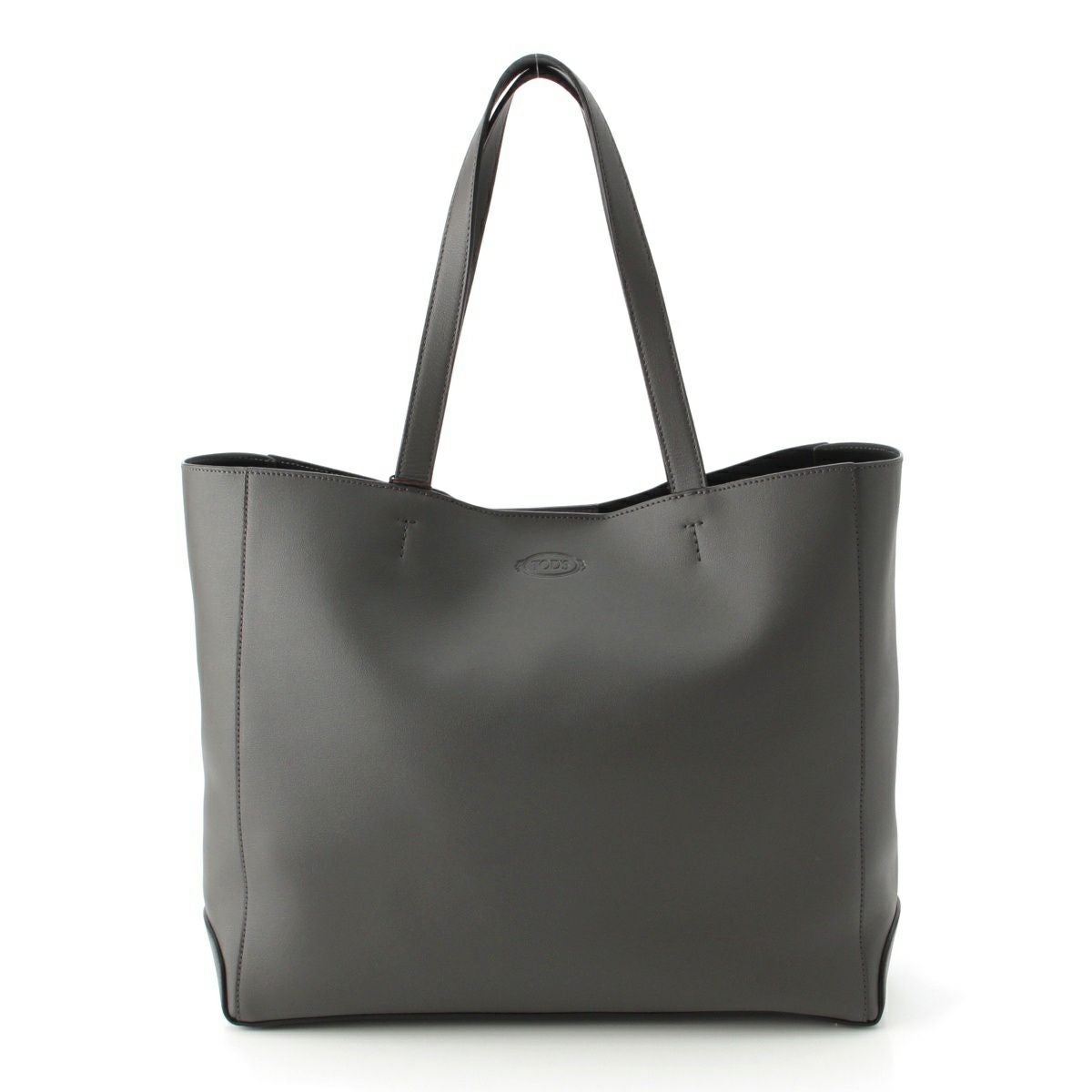 トッズ TOD'S レザー トートバッグ ハンドバッグ 黒 ロゴ TOD'S