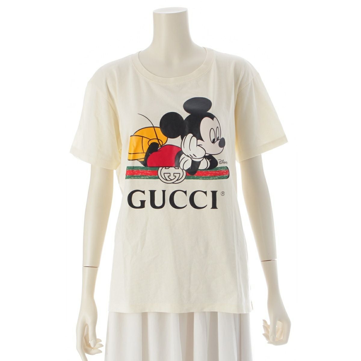 グッチ ディズニー コットン ミッキーマウス ロゴ 半袖Tシャツ 492347