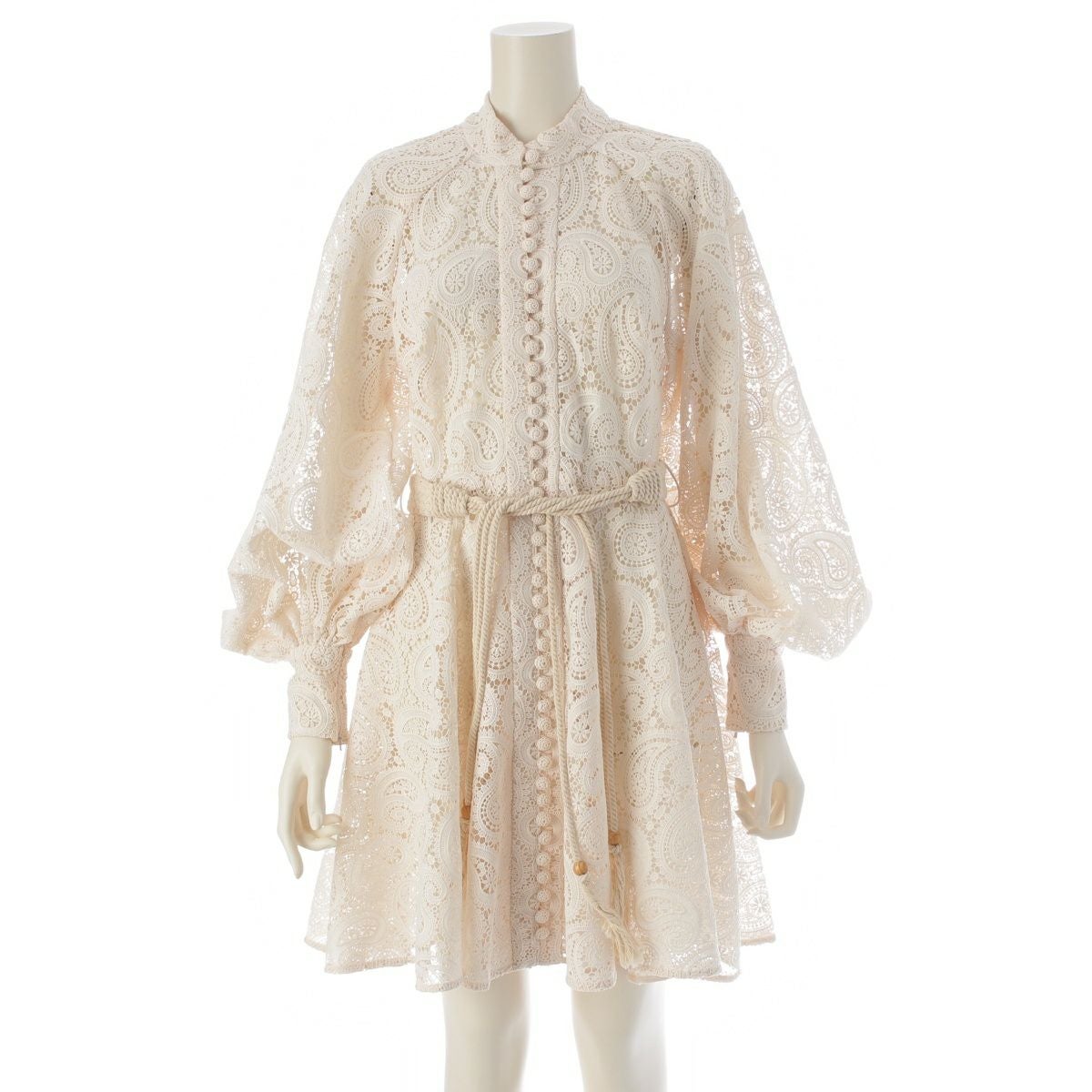 ZIMMERMANN ジマーマン フルレース ベルト付き パフスリーブ