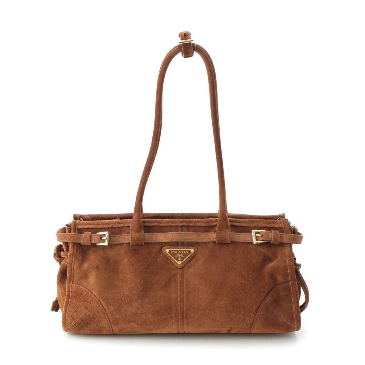 PRADAスウェード ボニー ミディアム 2way ハンドバッグ 1BA426 Cocoa Brown Prada Bonnie medium suede handbag | PRADA - United States
