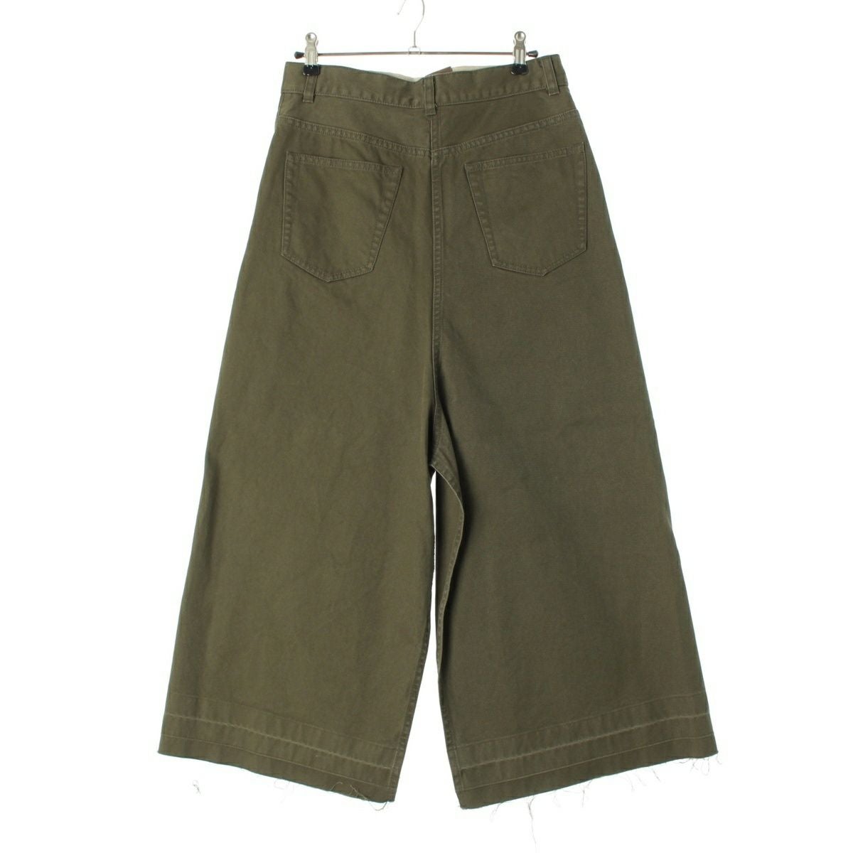 sacai　サカイ　デニムスリットスカート　ホワイト×カーキ　Mサイズ サカイ 22SS ナイロン デニム ドッキング スリットデザイン ロング
