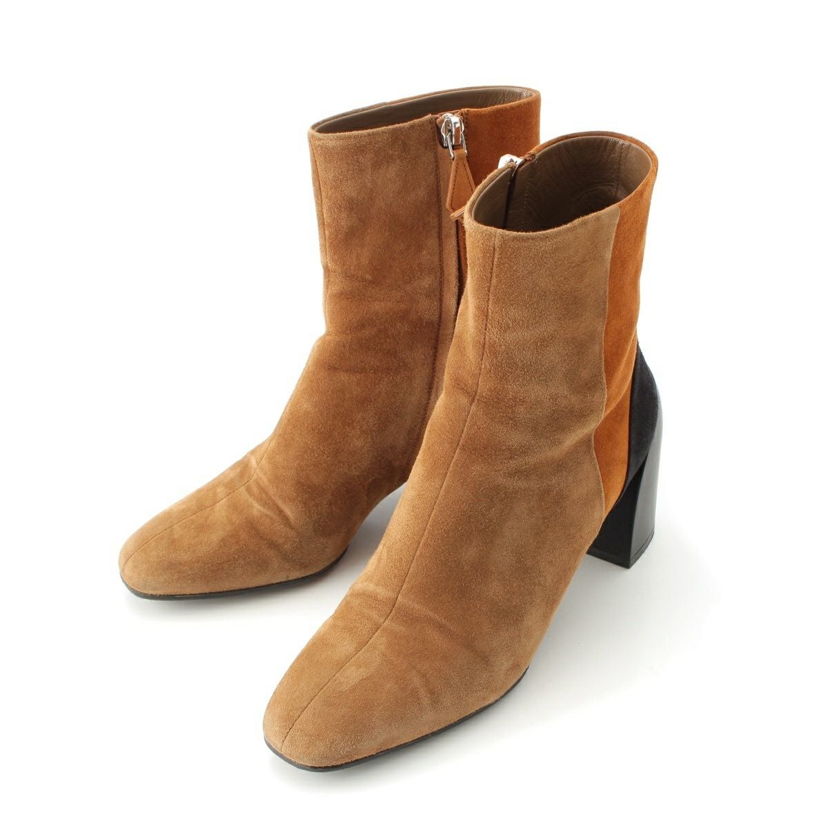 エルメス スエード ブルーク サイドジップ ショート ブーツ シューズ