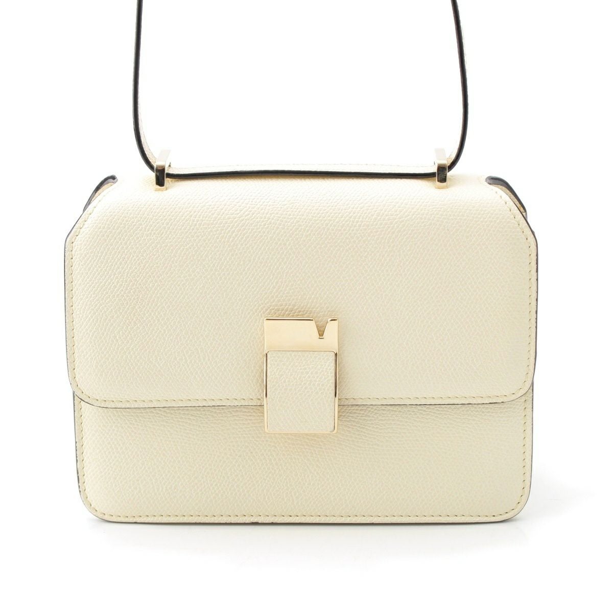 Valextra ヴァレクストラ ノーロ スモール ショルダーバッグ ホワイト レザー Valextra（ヴァレクストラ） ショルダーバッグ NoLo CROSSBODY BAG