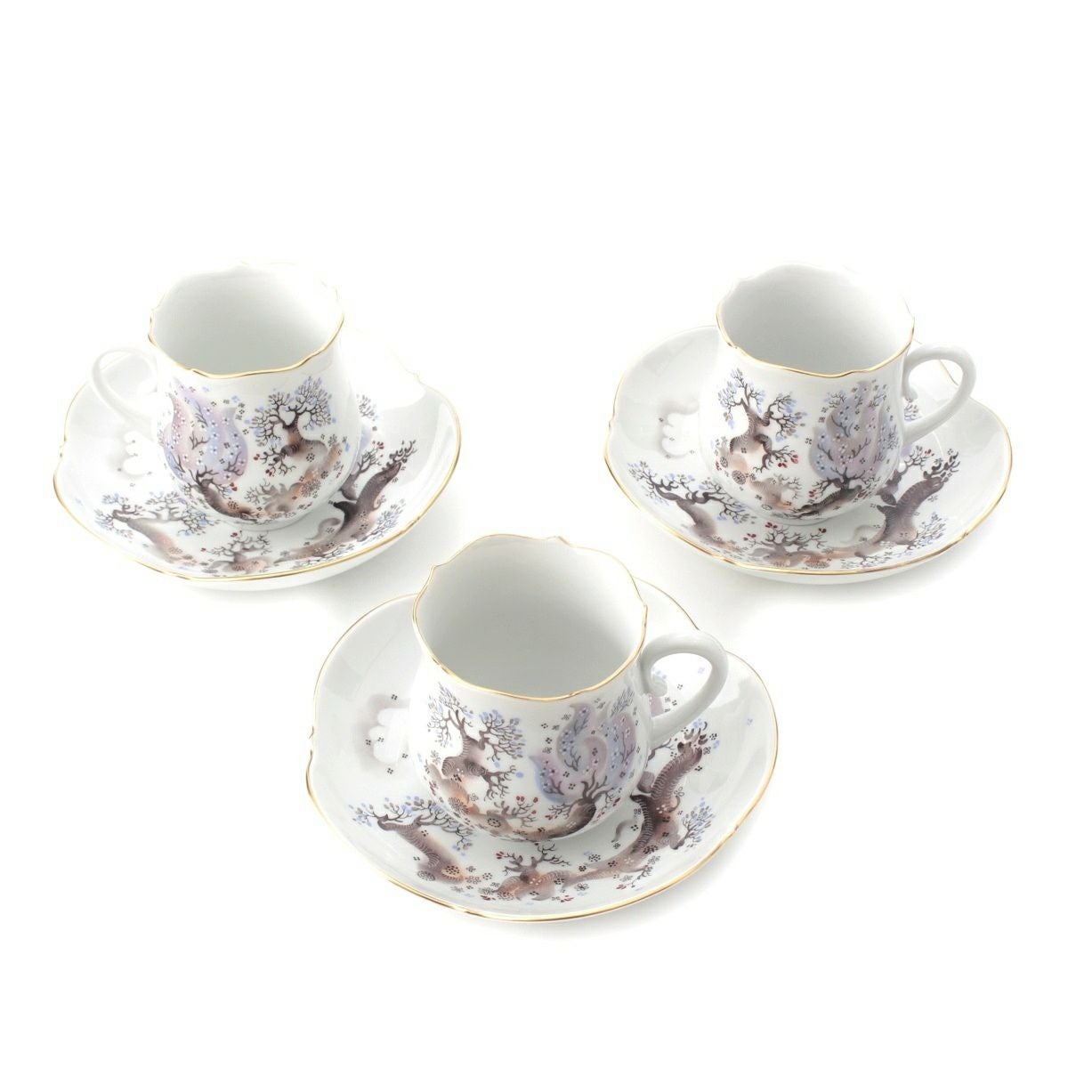 マイセン 陶器 アーモンドの木 3客セット 食器 コーヒー カップ