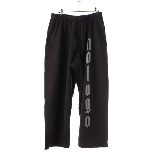 バレンシアガ 23年 ダメージ加工 プリント スウェット パンツ ボトムス 787357 ブラック M