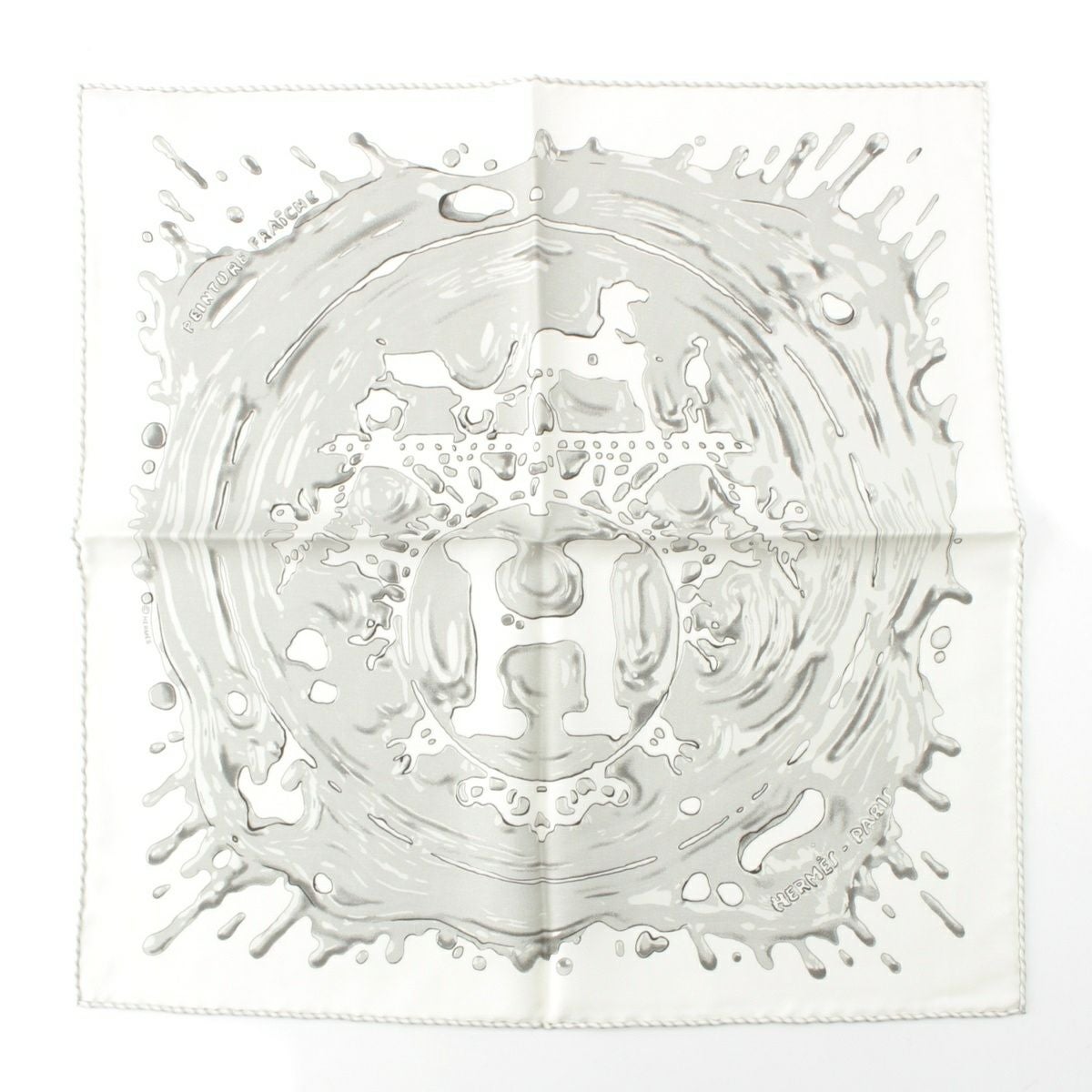 HERMES スカーフ カレ45 ガヴロッシュ Peinture Fraiche エルメス カレ45 ガヴロッシュ Peinture Fraich ペンキ塗りたて シルク