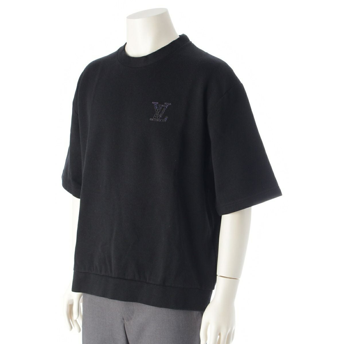 ルイヴィトン 2025 LVロゴ ラインストーン 半袖Tシャツ トップス