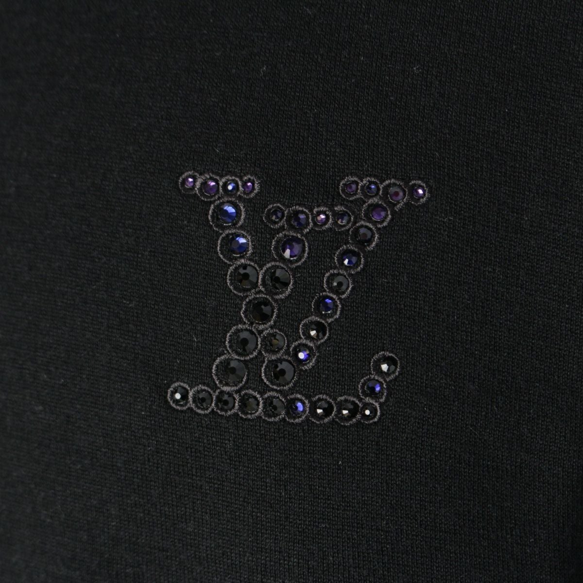 ルイヴィトン 2025 LVロゴ ラインストーン 半袖Tシャツ トップス