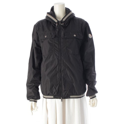 モンクレール 18年 JEANCLAUDE ナイロン フード付きジップアップ ジャケット ブルゾン ブラック 1
