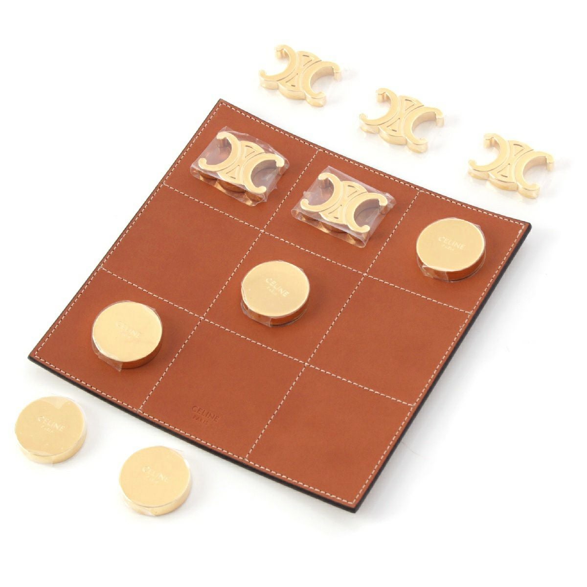 セリーヌ カーフスキン ブラス ティックタックトゥー ボードゲーム
