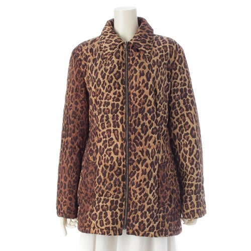 ドルチェアンドガッバーナ ナイロン パファー ダウンジャケット ブルゾン アウター レオパード ブラウン 44