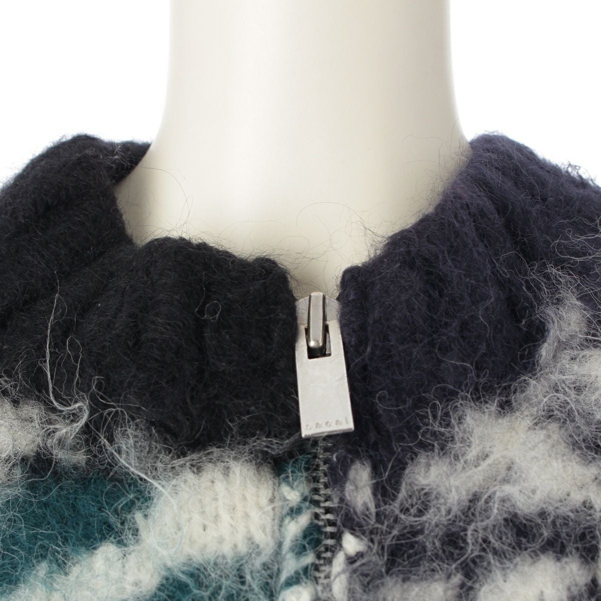 サカイ 24AW モヘア デザインカット ショートスリーブ カーディガン