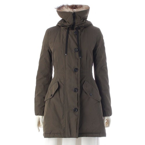 モンクレール 18年 MONTICOLE ファーフード ダウンジャケット アウター カーキグリーン 00