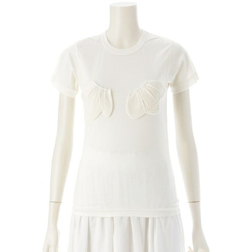 コムデギャルソン AD2003 04SS コットン アーカイブ 羽 異素材 切替 カットソー トップス GM-T017 ホワイト ‐