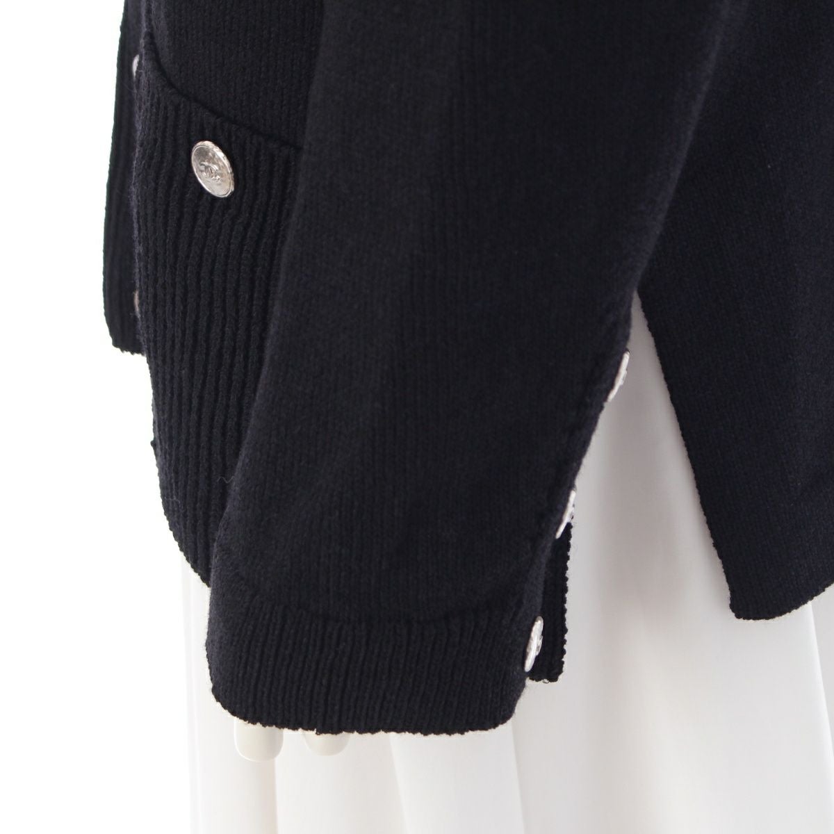 シャネル 25K ニット カーディガン ジャケット P78452 ブラック 40