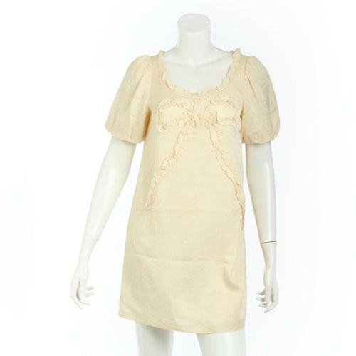 ジルスチュアート JILL STUART ストライプ ワンピース チュニック ベージュ 2