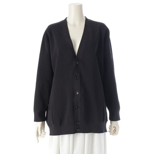 マディソンブルー BIG KNIT V CD リブニット カーディガン トップス MB241-8018 ブラック 01(S)