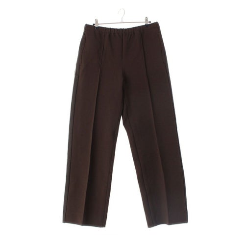 ミュウミュウ 25AW ファブリック ステッチ ニット イージー パンツ ボトムス MP1935 ダークブラウン 38
