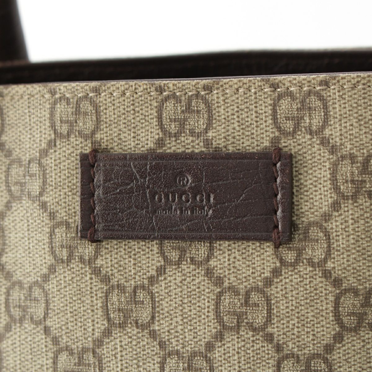 たむ　グッチ GUCCI GGトートバッグ 131220 PVC レザー グッチ GGスプリーム PVC トートバッグ 131220 203998 ブラウン | 中古