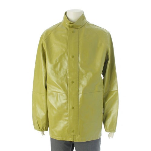 プラダ 22年 ラムレザー スタンドカラー ジャケット アウター UPW432 ライトグリーン S
