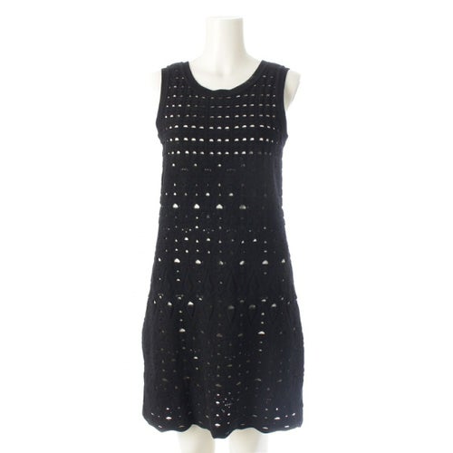 シャネル パンチング ノースリーブ ニット ワンピース P43418 ブラック 36