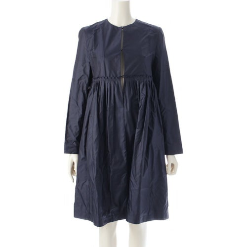 ヨーコチャン クルーネック 長袖 ワンピース YEC-318-004 ネイビー 36