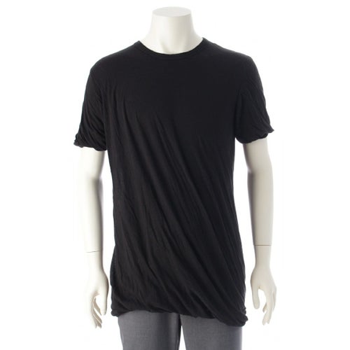 リックオウエンス 22SS コットン DOUBLE ダブルTシャツ 半袖Tシャツ カットソー RU01B1256 ブラック XL