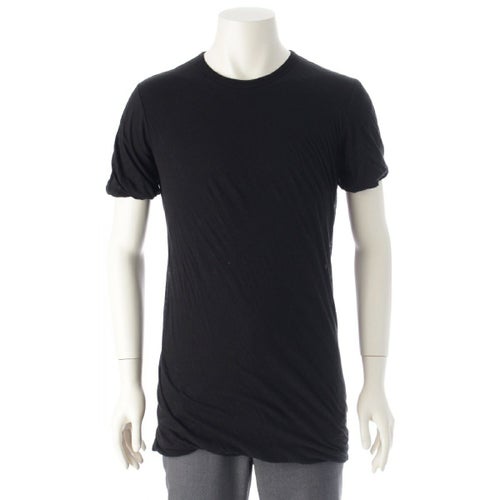 リックオウエンス 23AW コットン DOUBLE ダブルTシャツ 半袖Ｔシャツ カットソー RU02C7256 ブラック XL