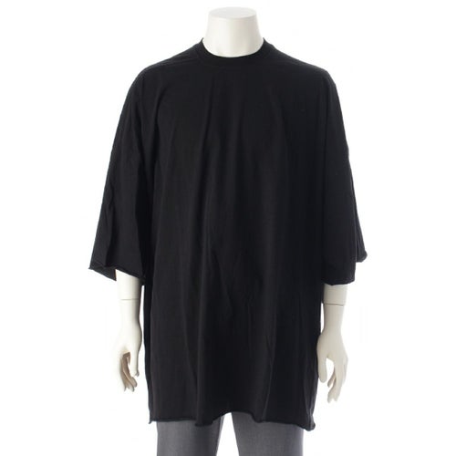 リックオウエンス 21AW コットン TOMMY ROLLUP OVERSIZED トミーロールアップオーバーサイズ 半袖Ｔシャツ カットソー RR02A5205 ブラック F