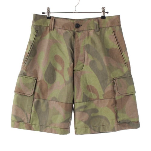 マルニ 22SS コットン カモフラージュ柄 オーバーサイズ ショートパンツ カーゴ バギー ボトムス マルチカラー 46
