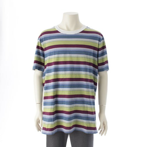 マルニ 22SS コットン ボーダー切替 クルーネック 半袖Ｔシャツ トップス マルチカラー 56