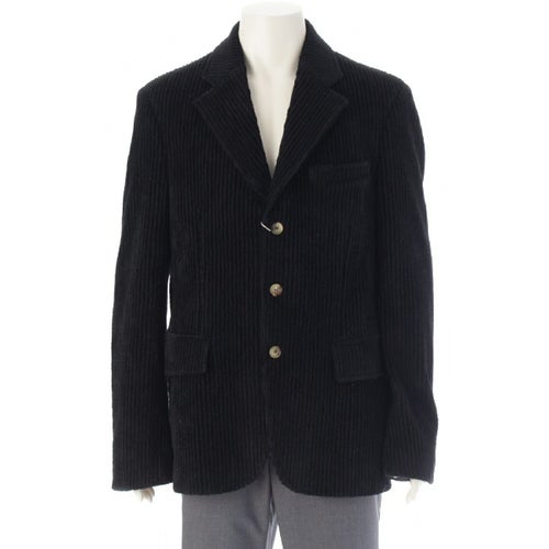 マルニ 21AW ウール コットン アルパカ 太畝コーデュロイ 裏地グラフィック 3B テーラードジャケット GUMIU0071U0 ブラック 48