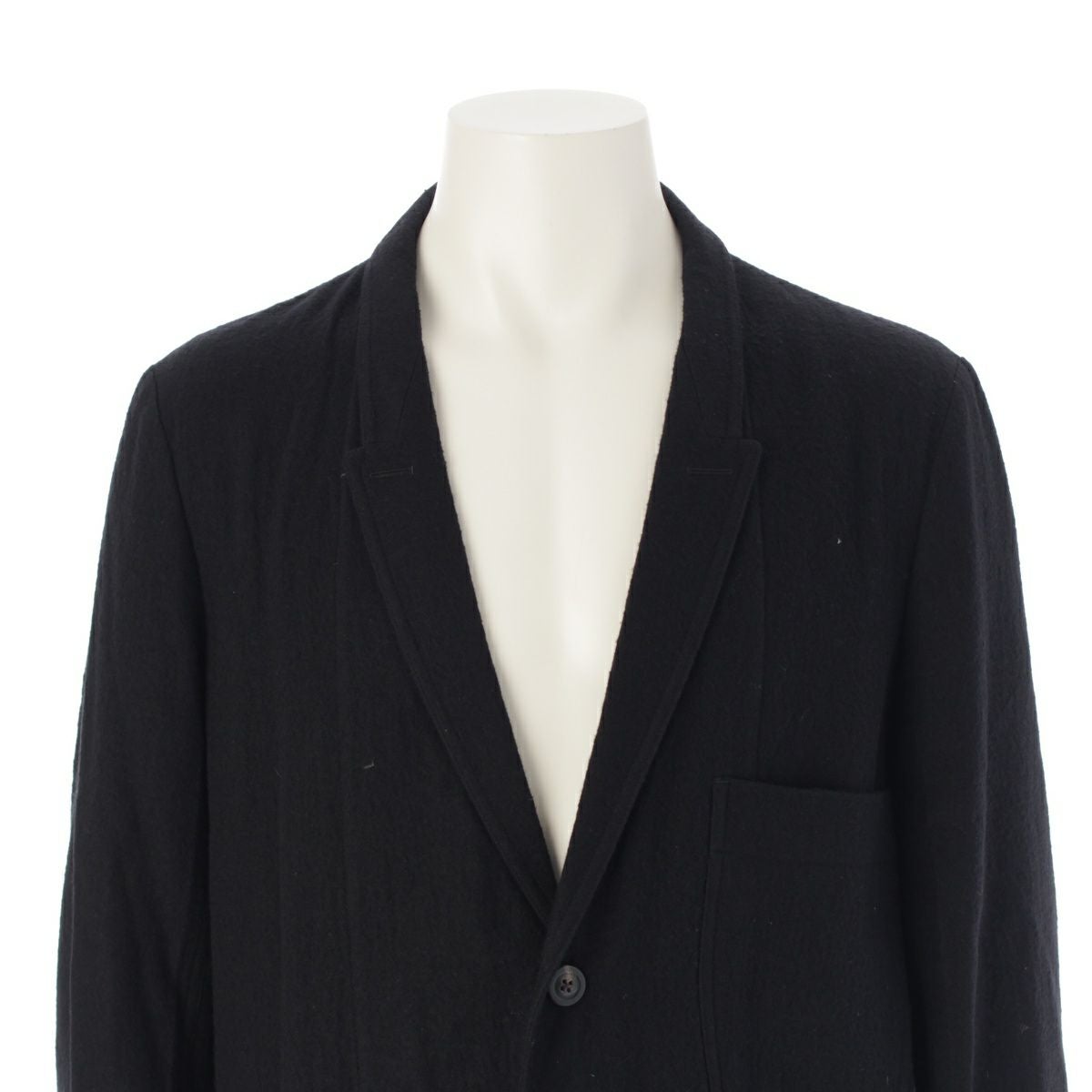 希少 リックオウエンス 上質 ベロア ニット ドッキング テーラードジャケット リックオウエンス 21AW LIDO JACKET コットン ウール 背面ベルト