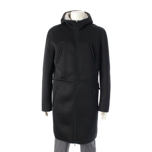 ミュウミュウ 90s アーカイブ フーデッド メッシュ コート コート ブラック M