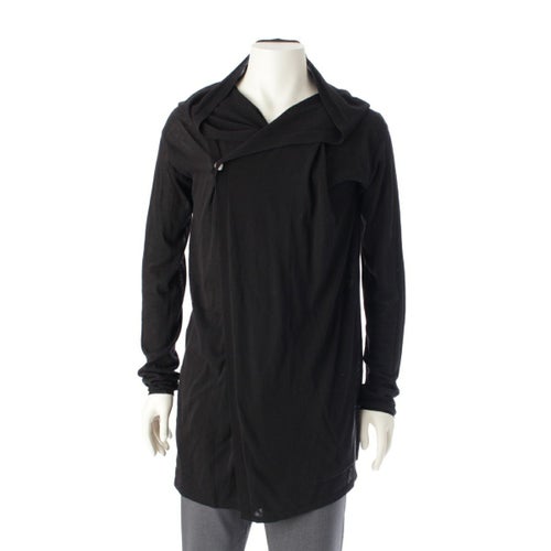 リックオウエンス 22SS コットン フーディー ロング ニット カーディガン トップス RU01B1624-C ブラック L