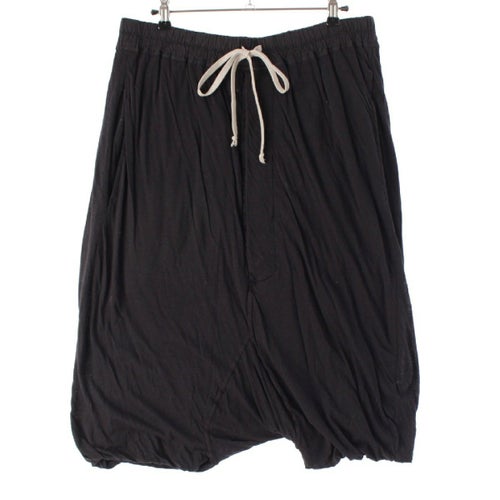 リックオウエンス ダークシャドウ Rick Owens DRKSHDW 19AW コットン ドローストリング サルエル ポッズ ショートパンツ DU19F6380-B ブラック S