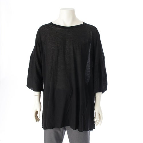 リックオウエンス 24SS TOMMY TEE コットン クルーネック オーバーサイズ 半袖Ｔシャツ トップス カットソー RU01D3283-UC ブラック