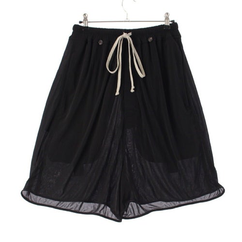 リックオウエンス 21SS キュプラ ドローストリング ハーフ パンツ ボトムス RU21S6346 ブラック 46