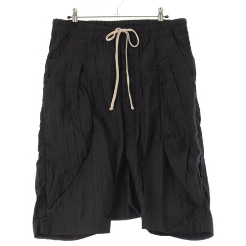 リックオウエンス 11SS 3D BIG SIDE POCKETS ナイロン シルク サルエル ショートパンツ ボトムス ブラック S