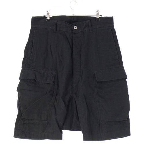 リックオウエンス ダークシャドウ Rick Owens DRKSHDW 23SS DENIM CARGP SHORTS コットンデニム カーゴ ショートパンツ ブラック 30