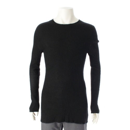 リックオウエンス 21AW RIBBED CASHMERE ROUND NECK カシミヤ リブ ニット トップス セーター RU02A5637 ブラック XL