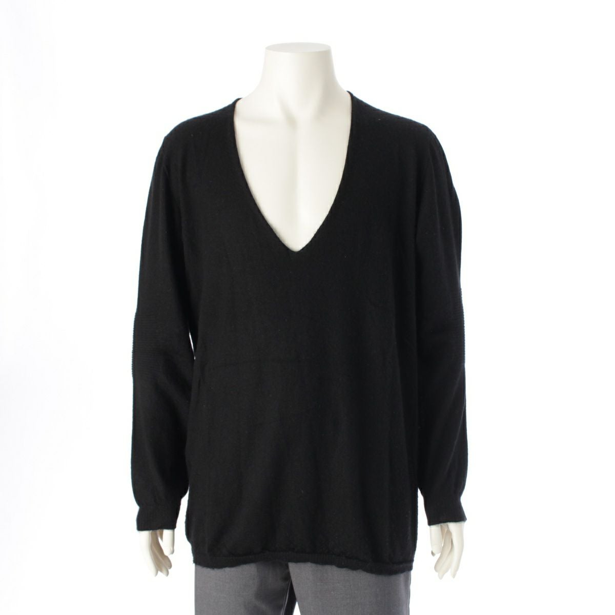 リックオウエンス 20AW DYLAN V NECK SWEATER カシミヤ オーバーサイズ Vネック ニット セーター トップス RU20F3611 ブラック F【中古】 リックオウエンス 20AW DYLAN V NECK SWEATER カシミヤ オーバーサイズ