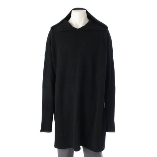 リックオウエンス 22AW TOMMY HOODIE カシミヤ オーバーサイズ フード ニット パーカー フーディー トップス セーター RR02B2673 ブラック XL