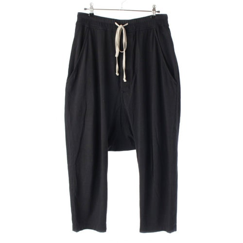 リックオウエンス ダークシャドウ Rick Owens DRKSHDW 18AW コットン サルエル クロップドパンツ ボトムス DU18F7373 ブラック XS