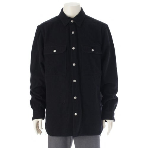 リックオウエンス ダークシャドウ Rick Owens DRKSHDW OUTER SHIRT ウールフランネル 長袖シャツ トップス DL02C3795 ブラック L