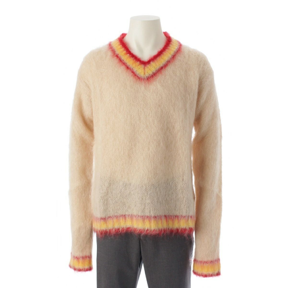 マルニ 23AW FUZZY WUZZY モヘア Vネック カレッジ ニット セーター