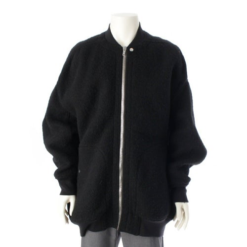 リックオウエンス 22AW ウール アルパカ 起毛 オーバーサイズ ラグラン ブルゾン ジャケット アウター RU02B2795-WF ブラック 50