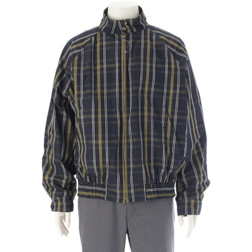 マルニ 24SS コットン バックロゴ チェック スウィングトップ ブルゾン ジップアップ ジャケット アウター JUMU0155SU ネイビー カーキ イエロー 48